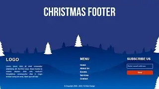 Christmas Footer HTML CSS | Responsive Footer HTML CSS