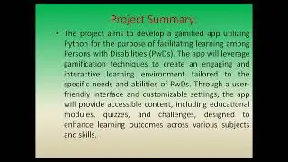 Gamified app for learning by PwDs. Develop an interactive game-based education app.