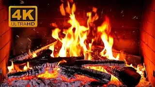 FIREPLACE 4K 🔥 Fireplace video with Burning Logs & Fire Sounds