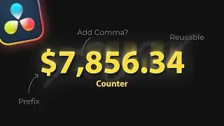 Animate COUNTERS in DaVinci Resolve - Including Commas & Symbols