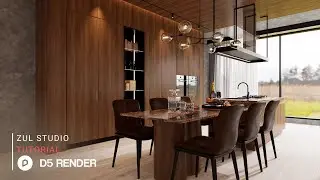 D5 Render realistic interior rendering tutorial | Pantry 148