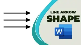 How to create Line Arrow shape in word