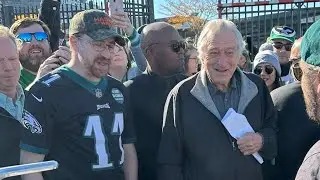 ⭐️ Robert DeNiro Tailgating with Eagles Fans before Jaguars Game in Philly