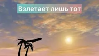 Взлетает лишь тот, кто не жалеет сил на разбег!
