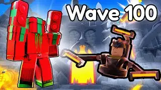 I Got WAVE 100 Using Titan Present Man?! (Toilet Tower Defense)