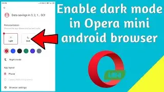 How to enable dark mode in Opera Mini android browser ?