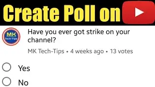 How to Create Poll on YouTube || Create Poll on Community Tab || Make Poll on YouTube Channel