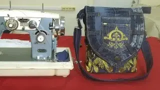 DIY Bag Jeans Fantasy Сумка рюкзак из джинсов своими руками полный МК и выкройка Джинсовая Фантазия