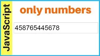 Javascript - how to make html input text Allow only Numeric values In JS [ with source code ]