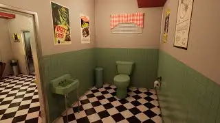 1950s American Diner, Unreal Engine 5, Maya and Substance Painter, Part 85