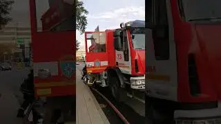 Пожарная машина. Iveco. МЧС Москвы. Fire truck. Moscow.