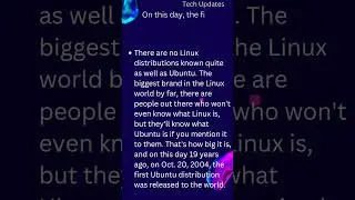 19 years ago, on Oct. 20, 2004, the first 