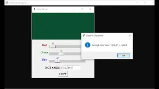 Color Picker In Tkinter Python With Source Code | Source Code & Projects