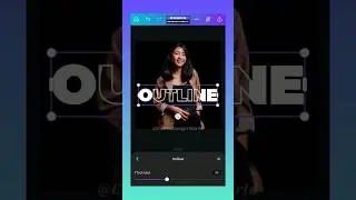 Outline Text Layer Effect in Canva