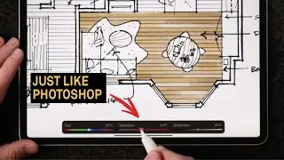 How to color wood floor in Procreate?