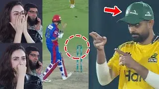 PSL 9 | Sana Javeds Reaction After Shoaib Malik Bowled | Karachi Kings vs Peshawar Zalmi | M1Z2A