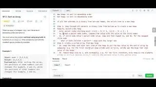 Sort an Array - Leetcode 912 - Heap Sort - Python