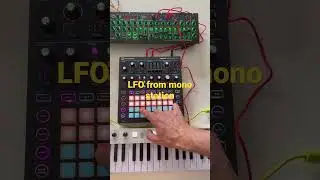 Playing Roland system M1’s LFO and Gate with the Monostation and CV with Keystep