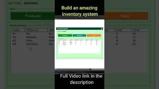 Inventory System using Excel VBA 