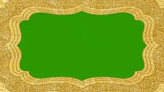 Beautiful Gold Wedding Frame Green Screen Video Background 4K