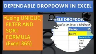 DEPENDABLE DROPDOWN | ADVANCE EXCEL | By using Excel 365 Formulas