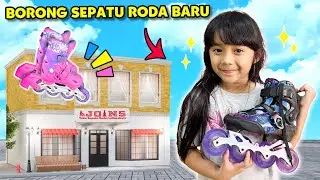 BELI SEPATU RODA BARU PINK & UNGU SAMANTHA PAKAI UANG TABUNGAN‼️😍