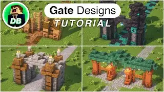 Minecraft: How to build 4 Easy Gate Designs (Tutorial)