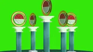 Green Screen Indonesian Flag & Blue Screen Animation 3d Effects - Indonesia Flag Green Screen No 2