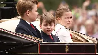 Prince Louis Princess Charlotte Prince George at Trooping the Colour 2023  Kings Birthday Parade