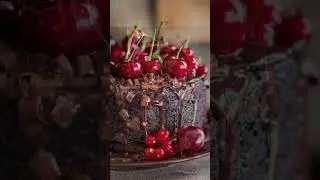 Сhocolate cake with fruit #cake #yummy #shorts #short #chocolate #youtubeshorts #youtube #love #cute