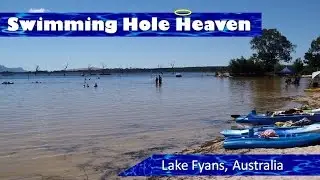 Swimming at Lake Fyans in western Victoria