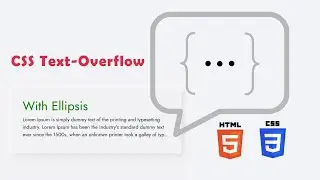 CSS Ellipsis | How To Truncate Text With An Ellipsis | Using of CSS Text-Overflow