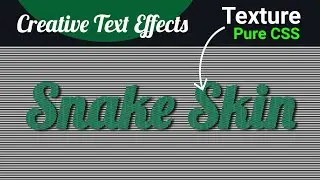 Creative Texture Text Effects | HTML CSS Text Effect