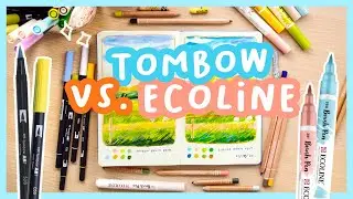 Comparing Brush Pens! Tombow vs. Ecoline ✨