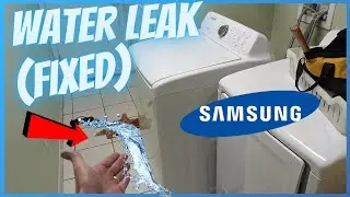 Samsung Washer Leaking From Bottom wa40j3000aw Top Loader Fixed