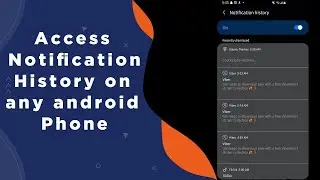 How to Access Notification History on any Android Phone #Notification #Shorts