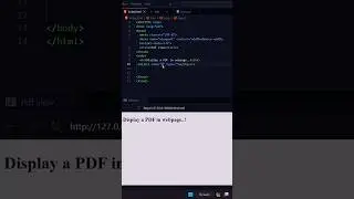 Eassy way Display pdf in web page using HTML CSS JavaScript.#programming #javascript#html#html5#css
