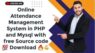 Online Attendance Management System in PHP and Mysql with free Source code