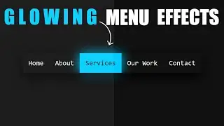 CSS Glowing Menu Effects | Neon Menu Items Effects On Hover