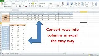 How to convert rows into columns in excel | Rows to Columns in Excel: A Simple Guide