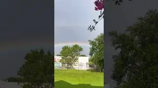 Double RAINBOW during sun shower yesterday🌈So lovely.SUBSCRIBE #rainbows #doublerainbow #peaceful