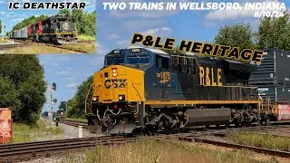 8/10/24 - Two trains in Wellsboro, IN (FT. CSX 1875 and IC 6250)