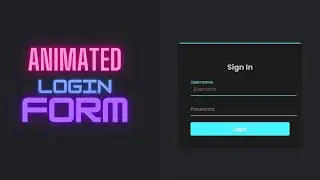 Animated Login Form Using HTML and CSS