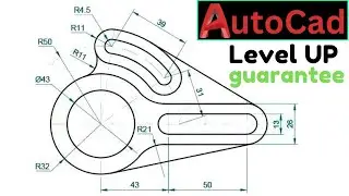 autocad 2d drawing for beginners | autocad engineering drawing tutorial | autocad 2D design EXERCISE