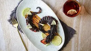 Mexican-Inspired Grilled Octopus and Ancho Salsa Recipe