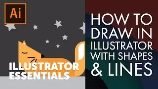 How to draw in Illustrator with shapes & lines - Adobe Illustrator CC 2018 [4/39]