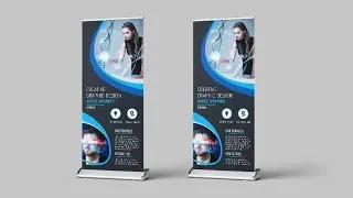 Scientific Roll Up Banner Design - Photoshop CC 2019 Tutorial