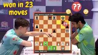 🎦 Daniil Dubov wins in 23 moves! Daniil Dubov vs Gujrathi Vidit | Global Chess League