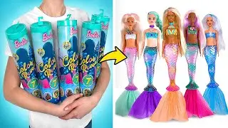 Распаковка серии Barbie Colour Reveal Mermaids. Макияж и аксессуары для кукол