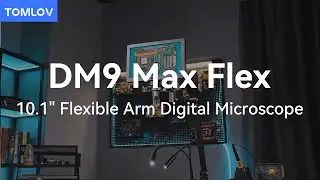 TOMLOV DM9 Max Flex Flexible Arm Digital Microscope, 10.1